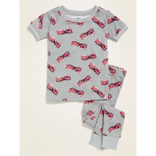 Unisex Fire Engine Pajama Set for Toddler & Baby - Fire Engine