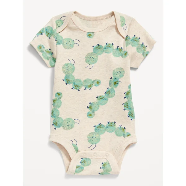 Unisex Short-Sleeve Bodysuit for Baby - Caterpillar