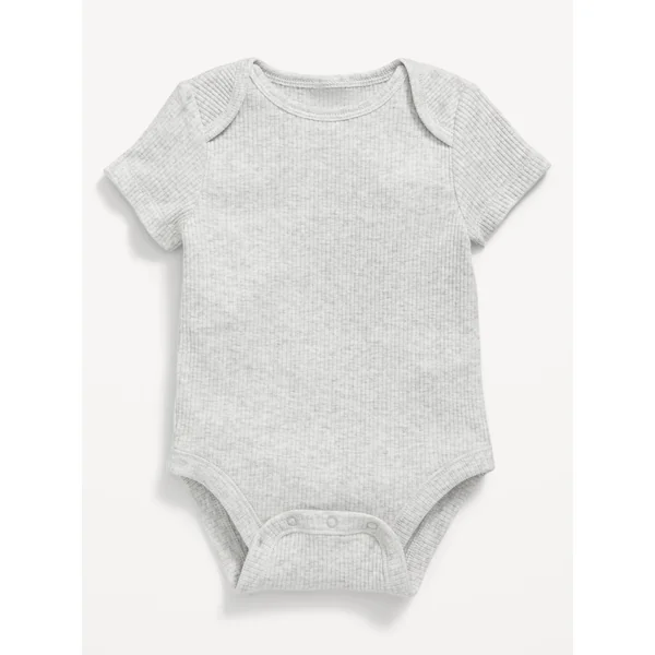 Unisex Short-Sleeve Bodysuit for Baby - Light Gray Heather