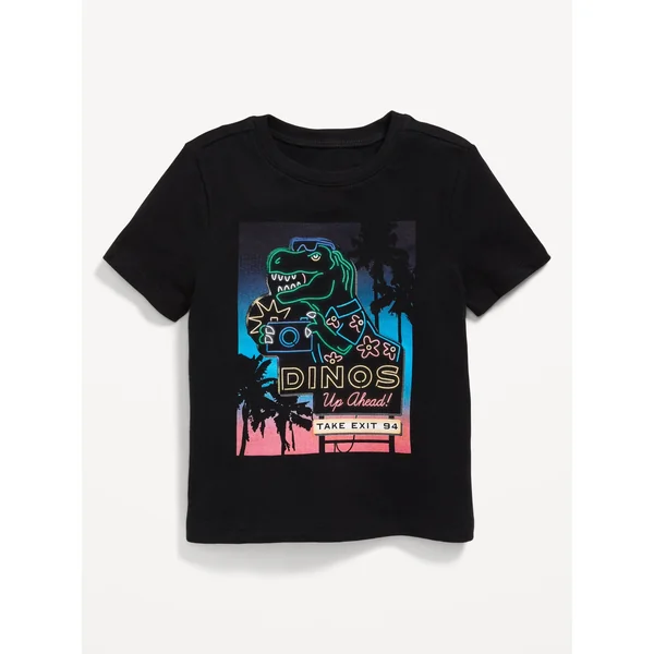 Unisex Short-Sleeve Graphic T-Shirt for Toddler - Black Jack