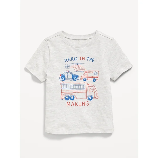 Unisex Short-Sleeve Graphic T-Shirt for Toddler - Light Heather Gray