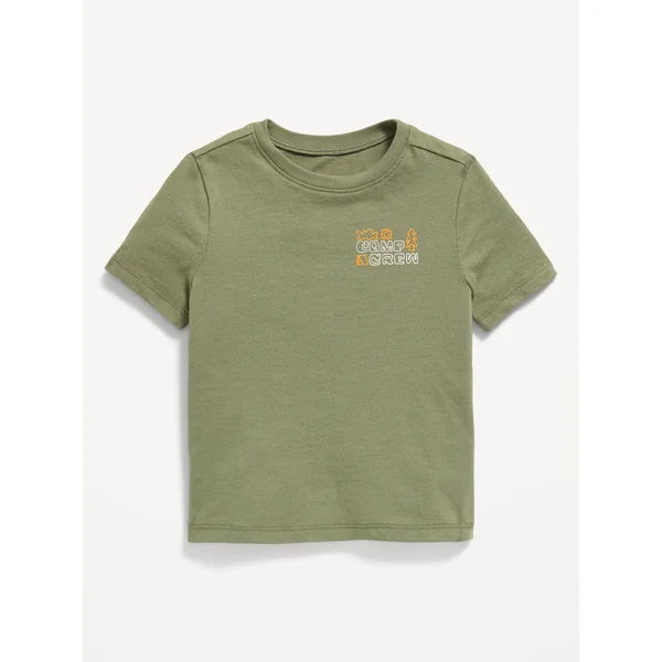 Unisex Short-Sleeve Graphic T-Shirt for Toddler - Olive Through This