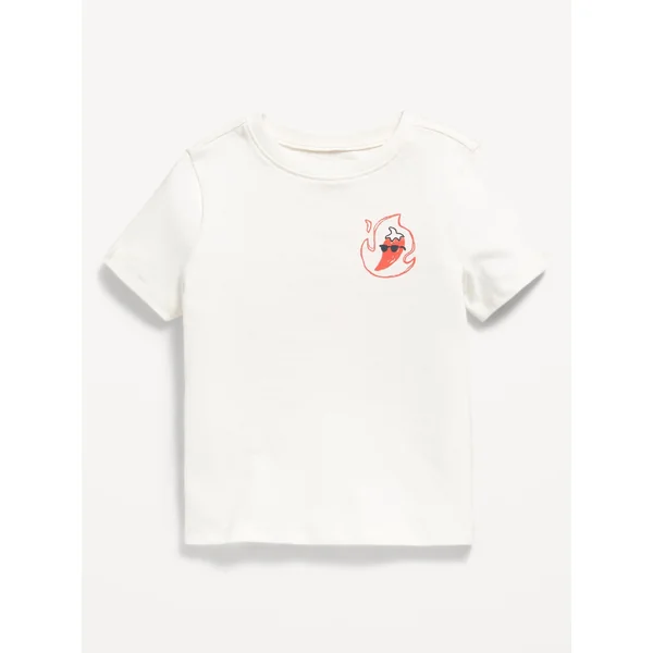Unisex Short-Sleeve Graphic T-Shirt for Toddler - Sea Salt White