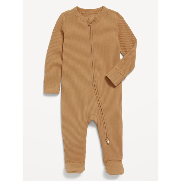 Unisex Sleep & Play 2-Way-Zip Footed One-Piece for Baby - Acacia
