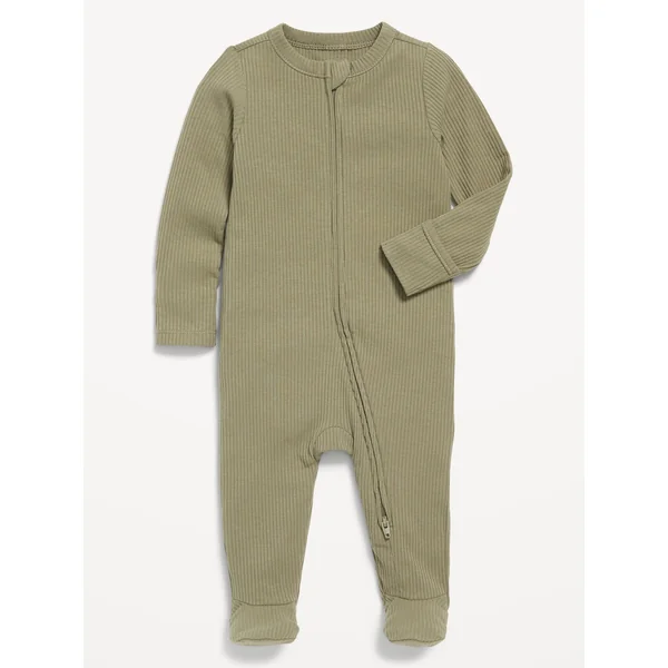 Unisex Sleep & Play 2-Way-Zip Footed One-Piece for Baby - Bare Ground
