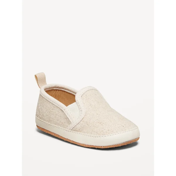 Unisex Slip-On Sneakers for Baby - Natural Linen