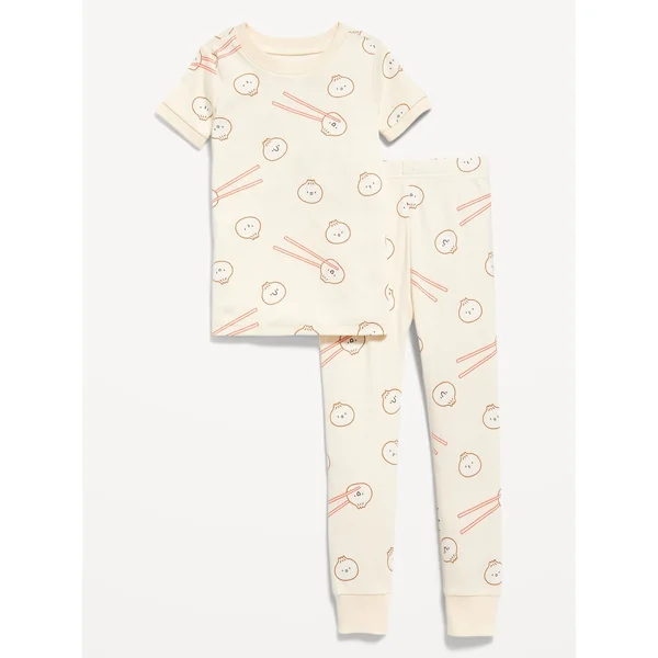 Unisex Snug-Fit Printed Pajama Set for Toddler & Baby - Dumpling