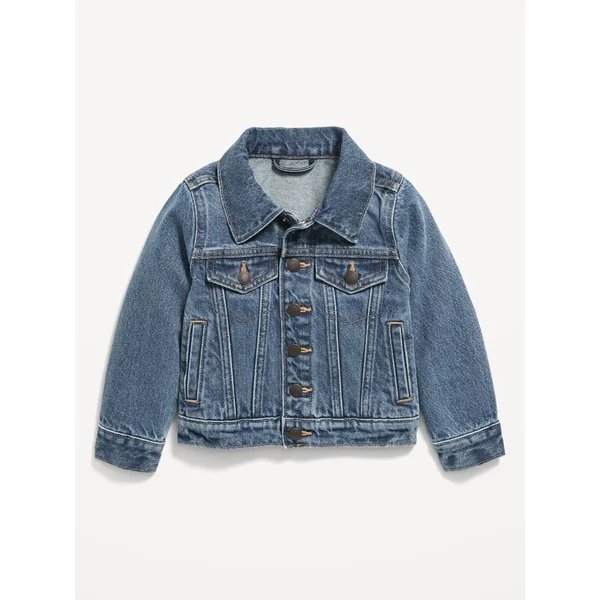 Unisex Trucker Jean Jacket for Toddler - Medium Wash