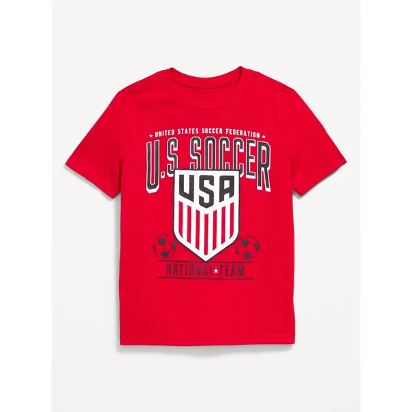 U.S. Soccer® Gender-Neutral Graphic T-Shirt for Kids - Robbie Red