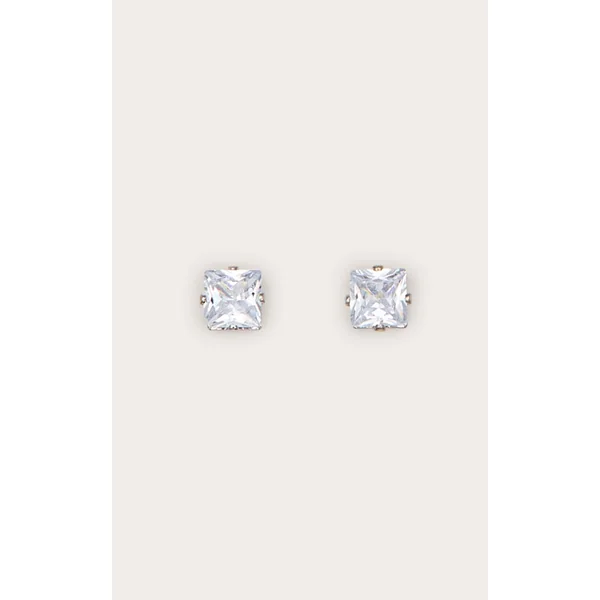 Valeane Silver Crystal Studs