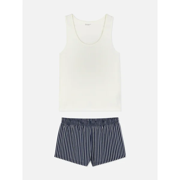 Vest and Shorty Pyjama Set - Ivory