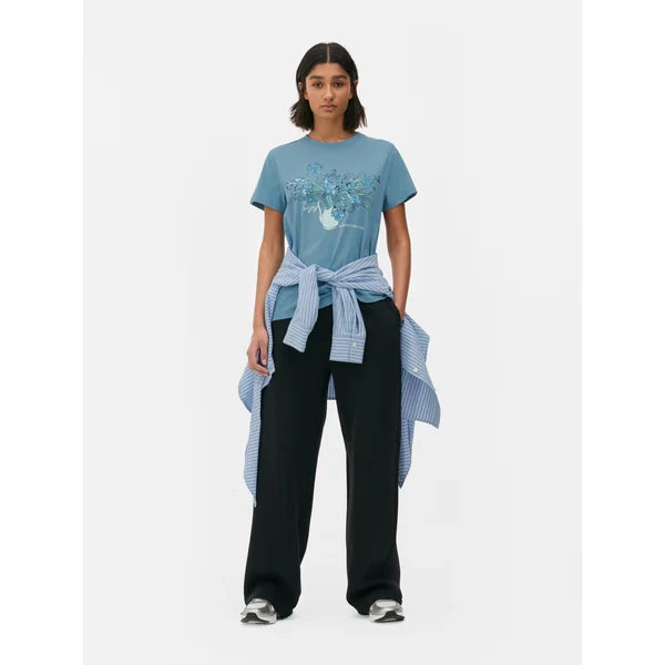 Vincent Van Gogh Irises T-Shirt - Blue