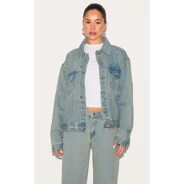 Vintage Blue Oversized Classic Denim Jacket