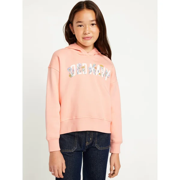 Vintage Logo-Graphic Hoodie for Girls - Just Peachy