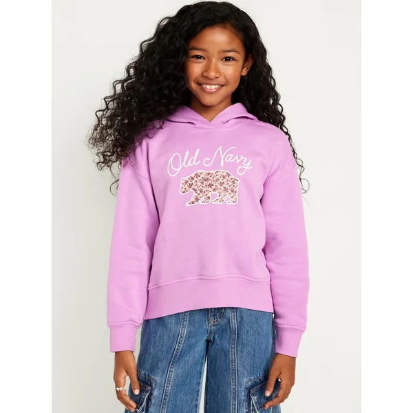Vintage Logo-Graphic Hoodie for Girls - ROCK ROSE