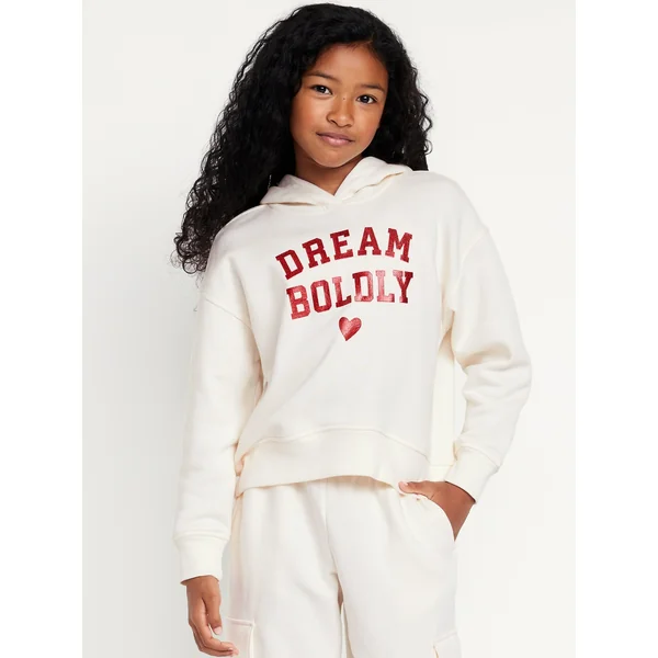 Vintage Oversized Graphic Hoodie for Girls - Creme De La Creme