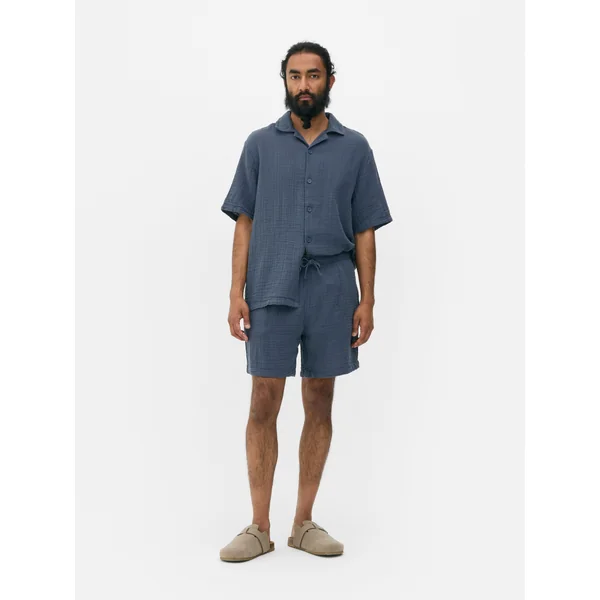 Voile Drawstring Shorts - Indigo