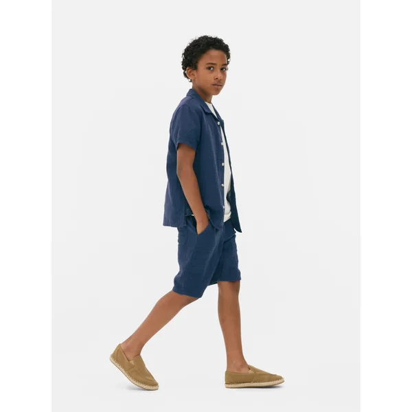 Voile Shirt and Shorts - Blue