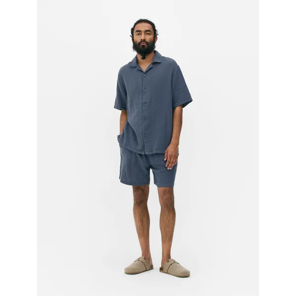 Voile Short Sleeve Shirt - Indigo