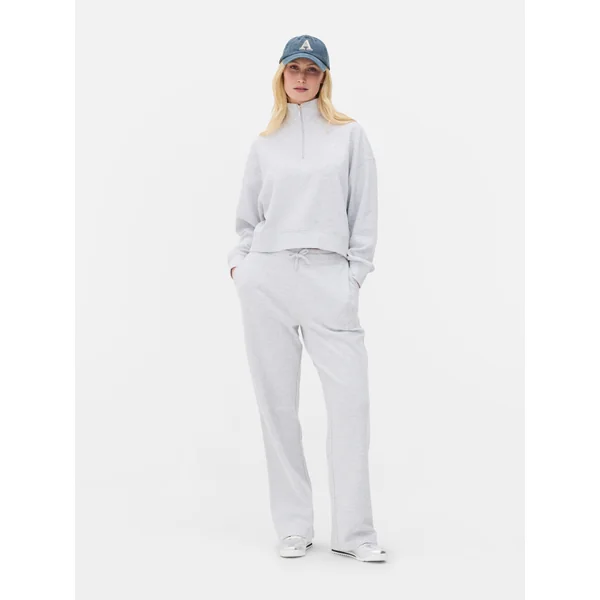 Waffle Half-Zip Sweatshirt - Gray Heather