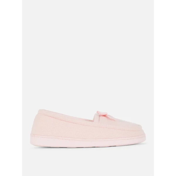 Waffle Moccasin Slippers - Blush