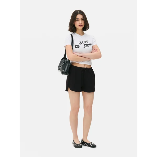 Waffle Texture Shorts - Black