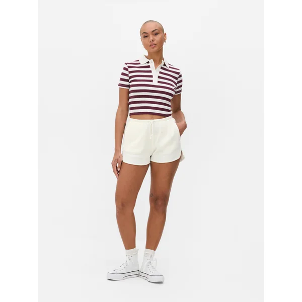 Waffle Texture Shorts - Ivory