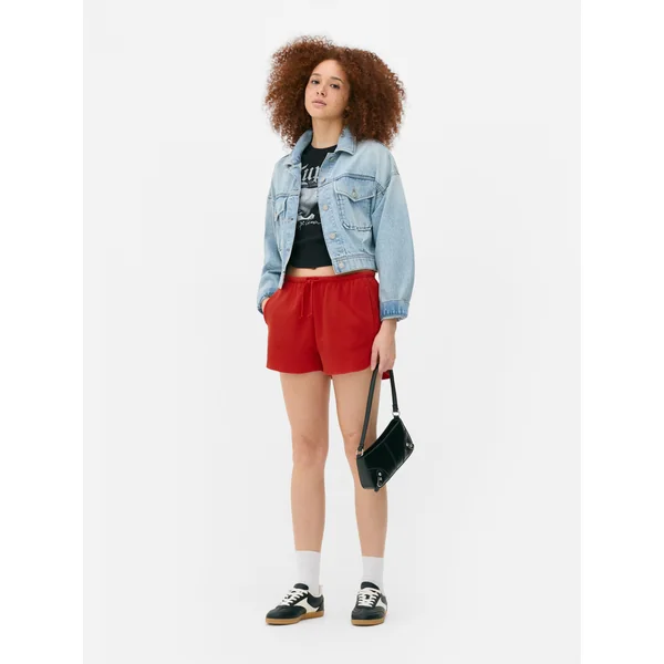Waffle Texture Shorts - Red