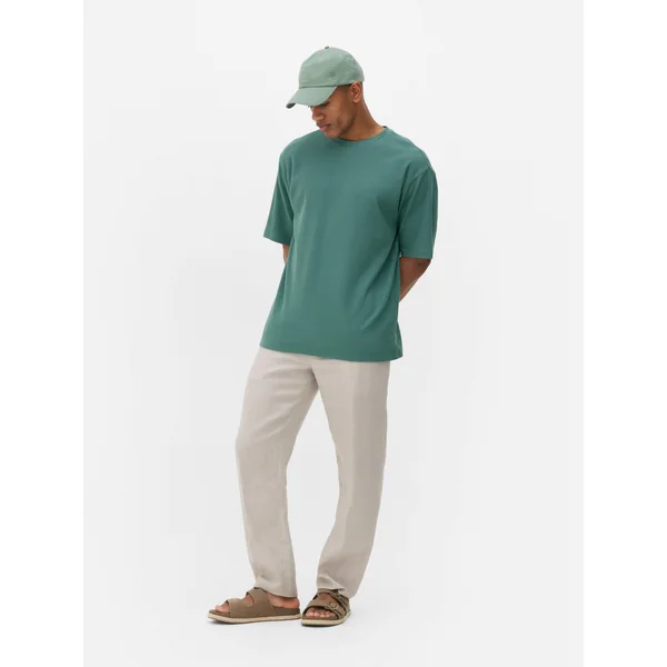 Waffle Texture T-Shirt - Teal
