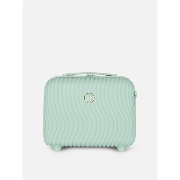 Wave Quilted Vanity Case - Green