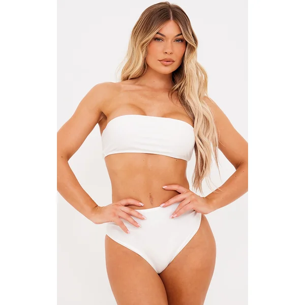 White Bandeau Mix & Match Bikini Top
