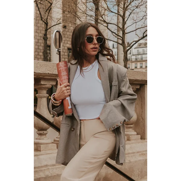 White Basic Ribbed Racer Vest