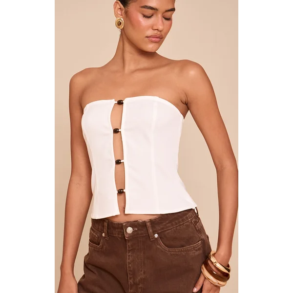 White Beaded Bandeau