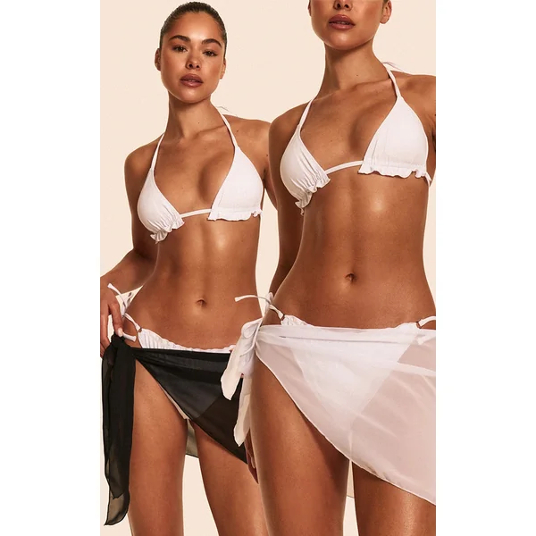 White & Black Two Pack Chiffon Sarongs