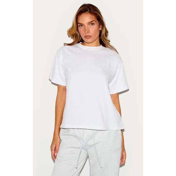 White Boxy Oversized T Shirt