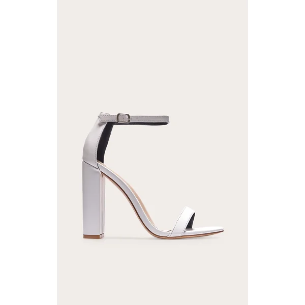 White May Blocked Heeled Sandal