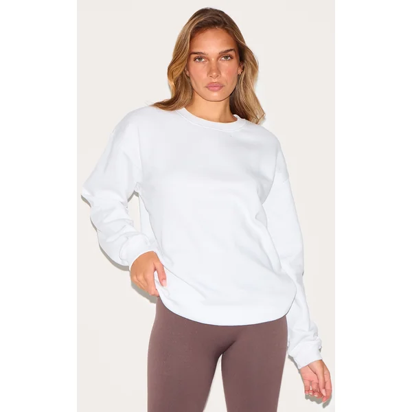 White Oversized Fit Sweatshirt