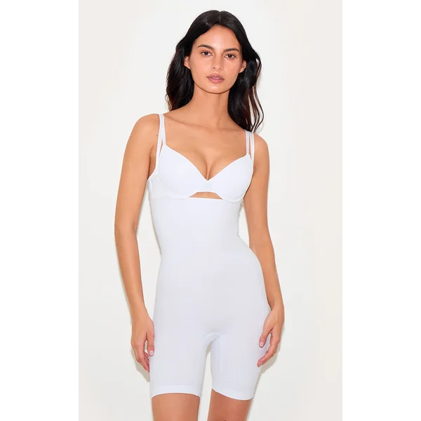 White Underbust Shapewear Bodysuit