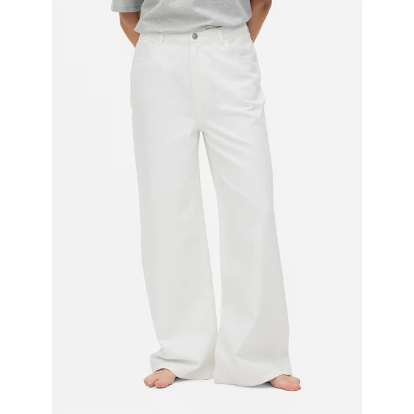 Wide Leg Jeans - White