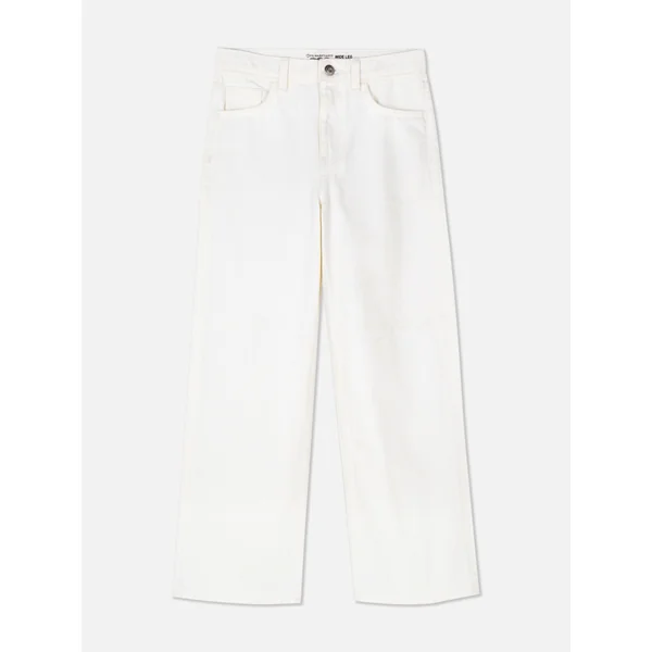 Wide Leg Jeans - White