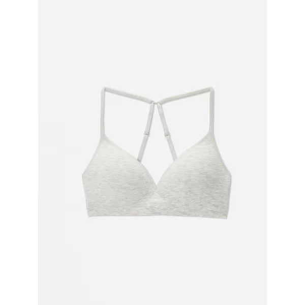 Wireless Molded T-Shirt Bra - Gray Heather