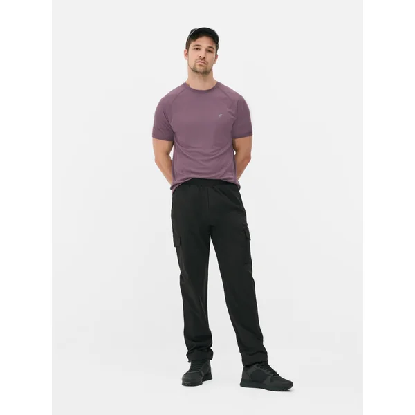 Woven Cargo Joggers - Black