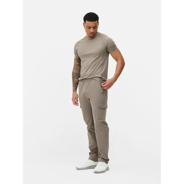 Woven Cargo Joggers - Stone