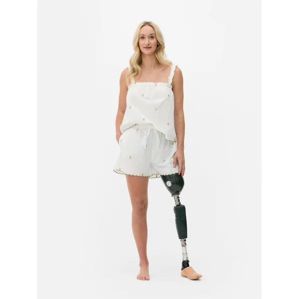 Woven Pajama Shorts - Cream