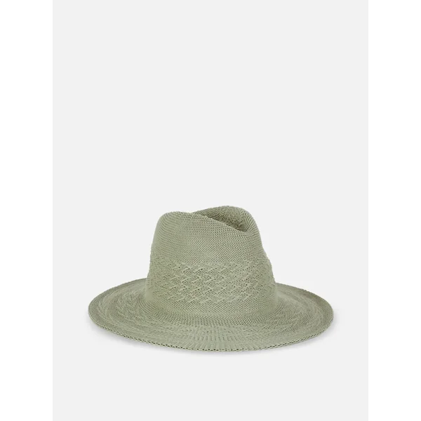 Woven Panama Hat - Green