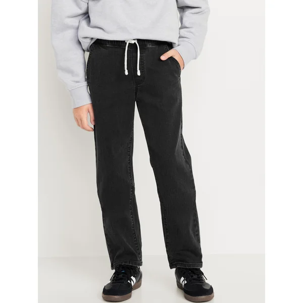 Wow Pull-On Straight Leg Jeans for Boys - Black Wash