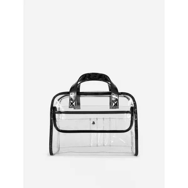 XL Clear Makeup Vanity Case - Black