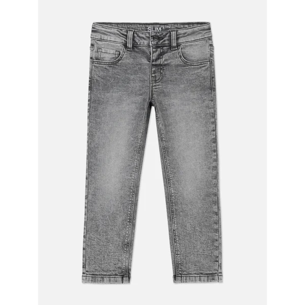 Younger Boy Slim Denim Jeans - Gray
