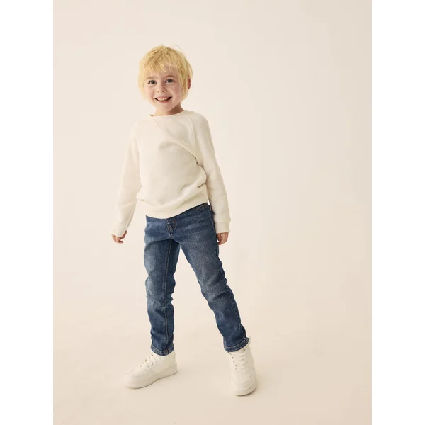 Younger Boy Slim Denim Jeans - Mid Blue