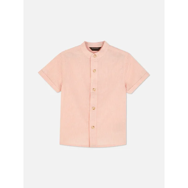 Younger Kids’ Band Collar Shirt - Orange